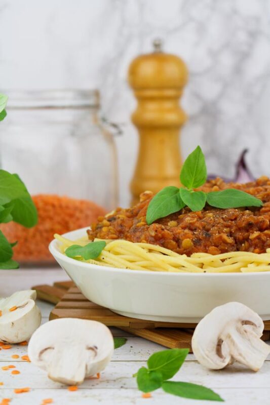 Veganiskas lesiu bolognese